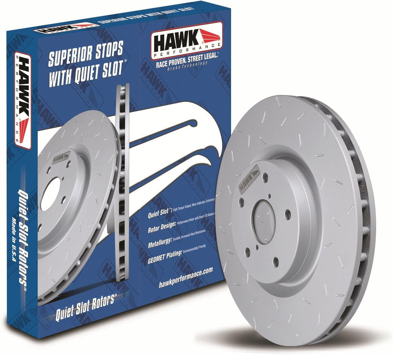 Hawk Quiet Slotted Rotor 355MM Infiniti G37 Front