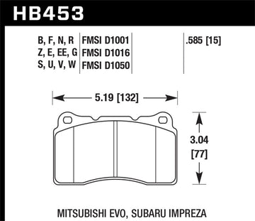 HB947N.735 Hawk HP Plus Brake Pads FRONT