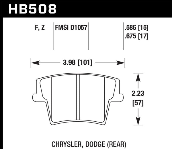 Hawk HB508F.586 HPS Street Brake Pads