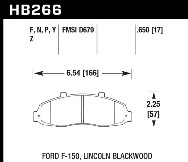 Hawk HB266P.650 Super Duty Street Brake Pads