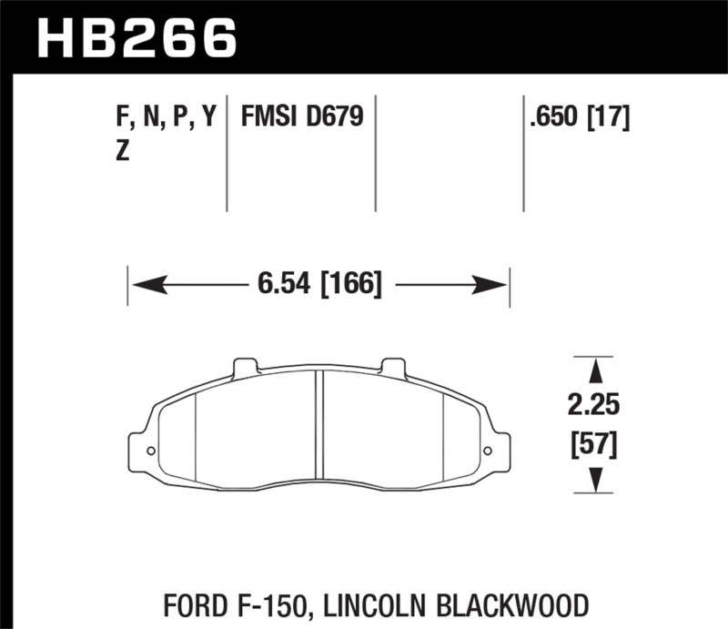 Hawk HB266P.650 Super Duty Street Brake Pads