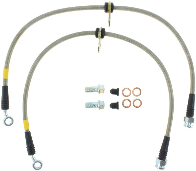 StopTech 02-05 Honda Civic Stainless Steel Front Brake Line Kit