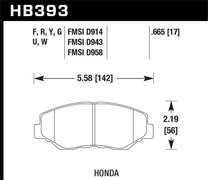 Hawk HB393G.665 13-15 Honda Civic Si DTC-60 Front Race Brake Pads