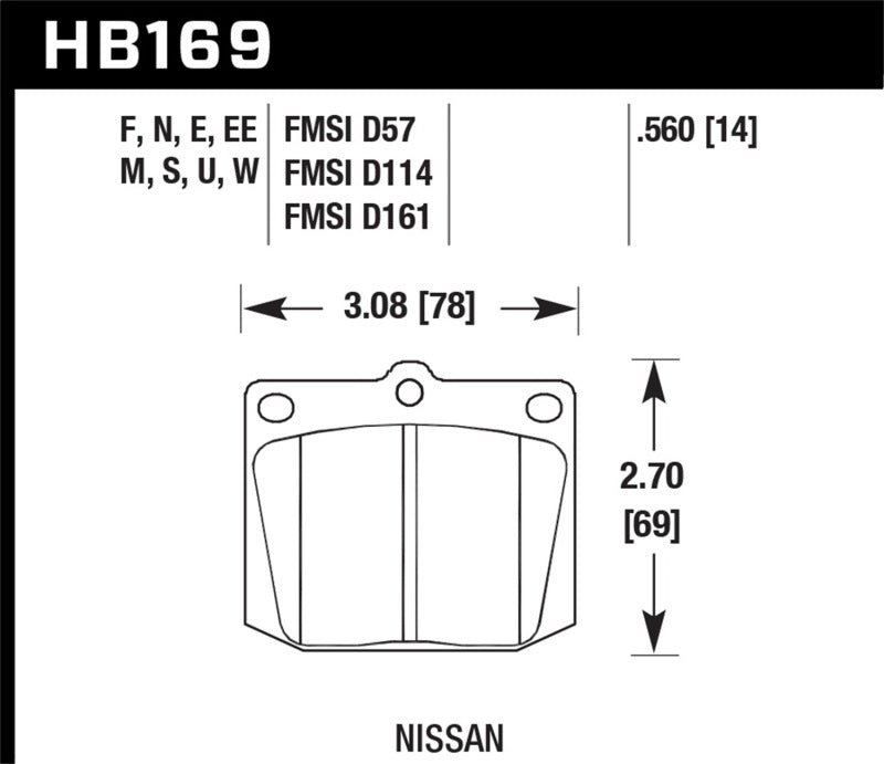 Hawk HB169F.560 HPS Street Brake Pads