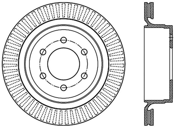 StopTech 12-19 Ford F-150 (w/Manual Parking Brake) Slotted Sport Brake Rotor