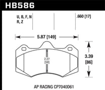 Hawk HB586G.660 2014 McClaren MP4-12C (Spider) DTC-60 Rear Race Brake Pads