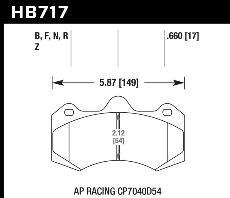 Hawk HB717N.660 HP Plus AP Racing Brake Pads