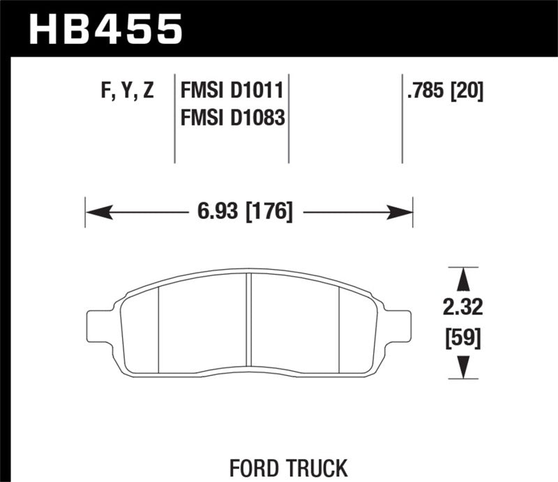 Hawk HB455F.785 HPS Street Brake Pads