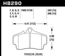 Hawk 98-10 Porsche 911 / 06-12 Porsche Cayman S Blue 9012 Race Plaquettes de frein arrière