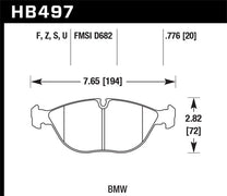 Hawk HB497B.776 99-09 / 11-12 Mercedes SL Class HPS 5.0 Front Brake Pads