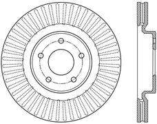 StopTech 13-15 Nissan Pathfinder Slotted Front Right Rotor