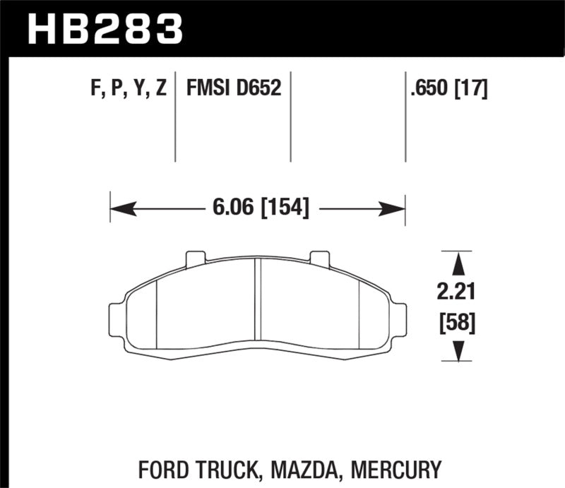 Hawk HB283F.650 HPS Street Brake Pads