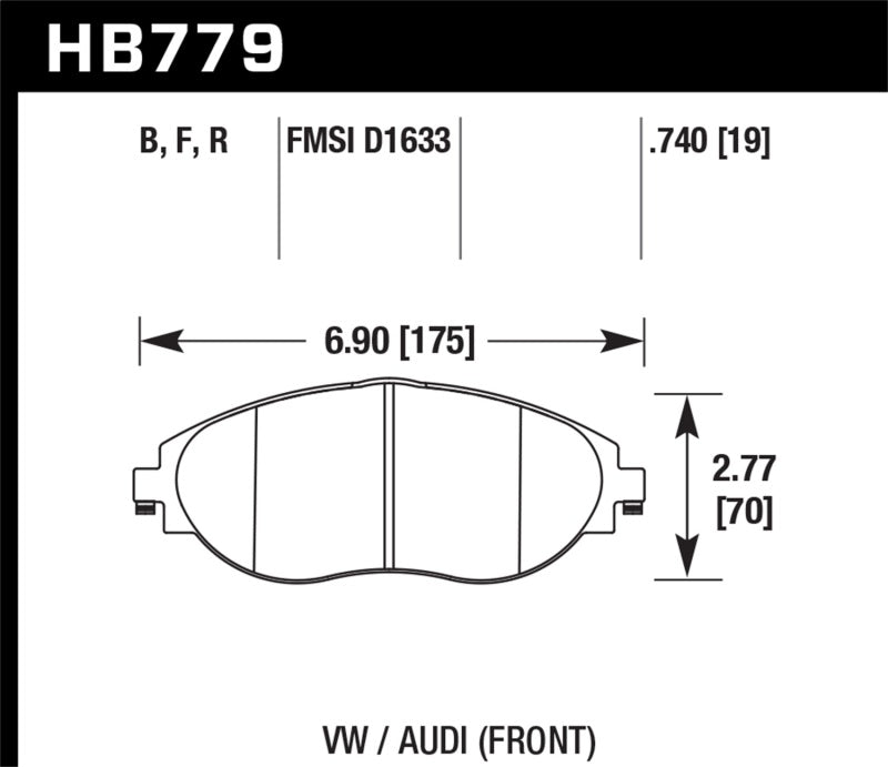 Hawk HB779B.740 High Performance Street 5.0 Brake Pads