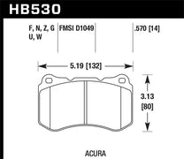 Hawk HB530N.570 HP+ Street Brake Pads