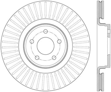 StopTech 14.5+ Ford Focus ST Front Left Slotted Performance Rotor
