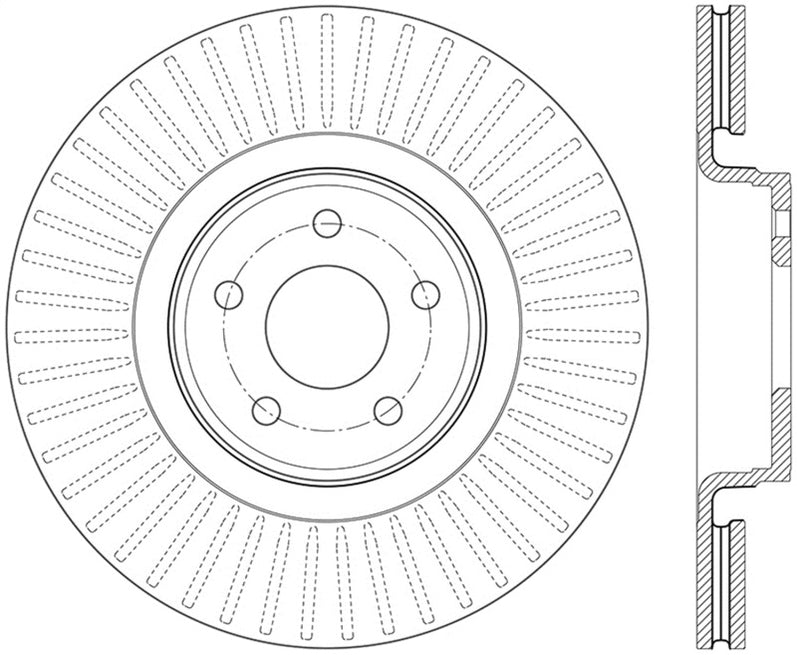 StopTech 14.5+ Ford Focus ST Front Left Slotted Performance Rotor