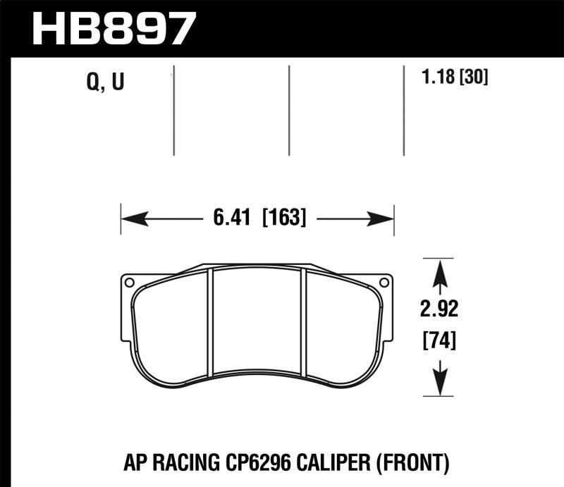 Hawk HB897U1.18 DTC-70 AP Racing CP6269 Race Brake Pads